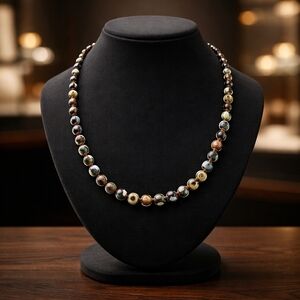 Vintage Venition Millifori Art Glass  Beaded  Necklace